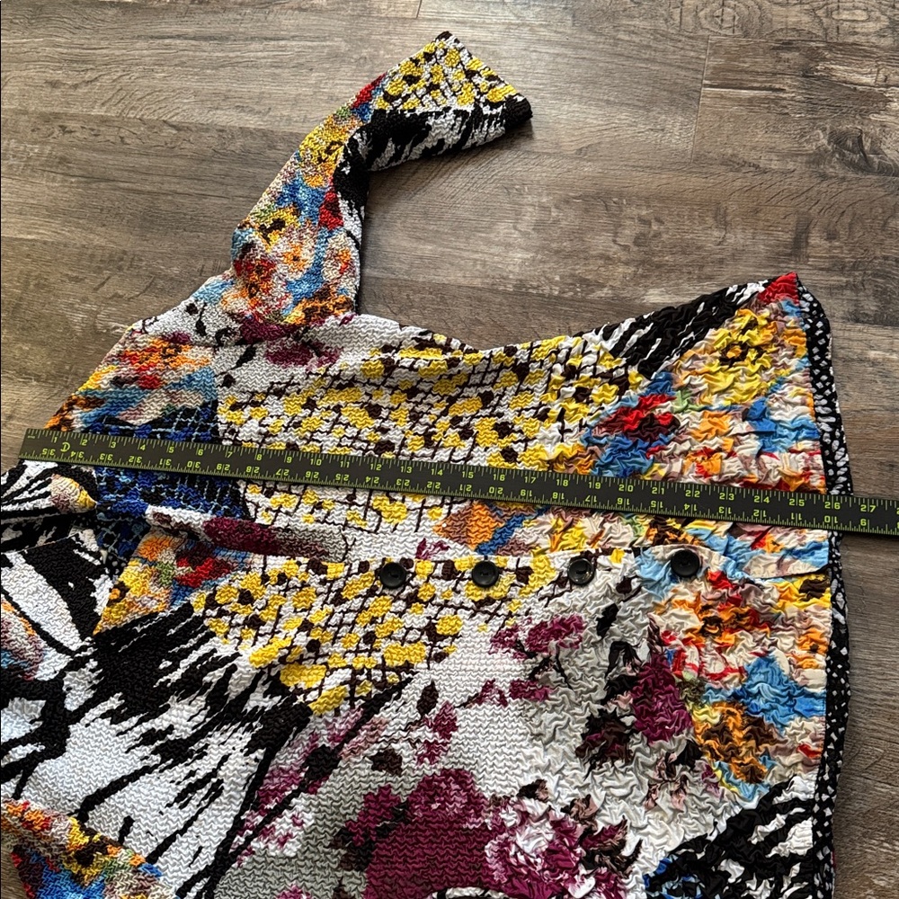 Alberto Makali Crinkled LightWeight Blazer Sport Coat Abstract colorful Size L - Picture 14 of 14